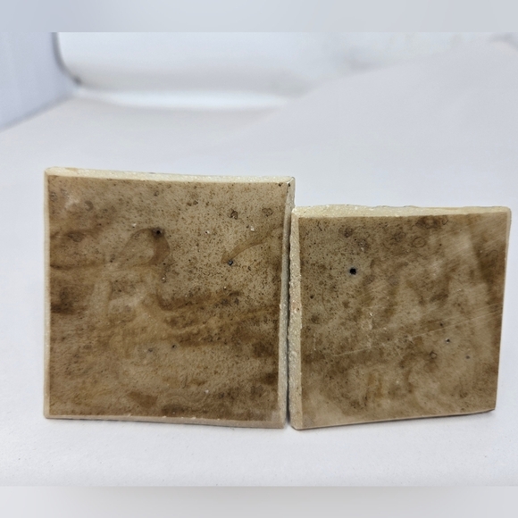 Egyptian Set Of 2 Carved Stone Pyramids With Symbols & Egypt Camels Hieroglyphic - Picture 6 of 9